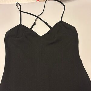 AMERICAN APPAREL SIZE XS BLACK JUMPSUIT WITH ADJUSTED SPAGHETTI STRAPS LOW BACK